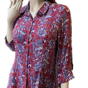 NWT Izod Size Medium Ladies' top - red, white, and blue